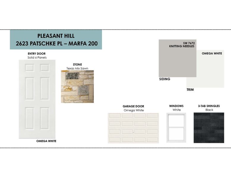 Sample of building materials used in homes in Pleasant Hill, Bryan (Image 13). Sample of building materials used in homes in Pleasant Hill, Bryan (Image 13).