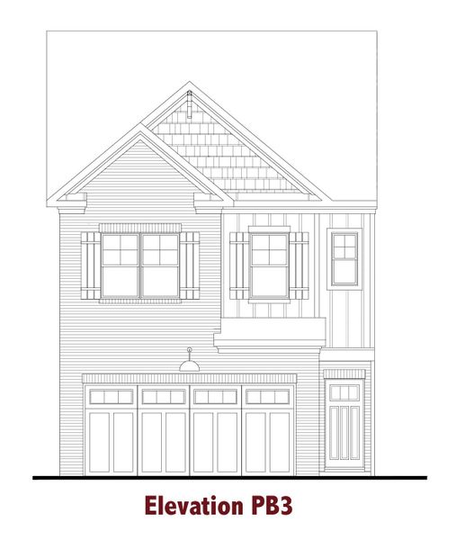 Representative rendering of the exterior for the Durham by Chafin Communities (Image 6).