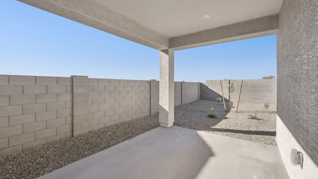 Exterior details and patio area of a home in Desert Moon Estates, Buckeye (Image 2).