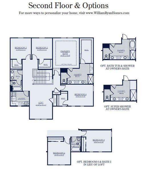 2D floor plan layout for the Sycamore by William Ryan Homes in Silver Cross, San Tan Valley, AZ (Image 5). 2D floor plan layout for the Sycamore by William Ryan Homes in Silver Cross, San Tan Valley, AZ (Image 5).