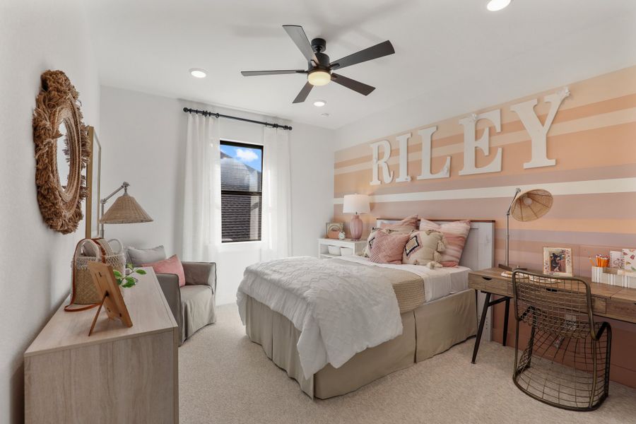 Furnished interior view inside a new home in Dunham Pointe 70', Cypress (Image 16).
