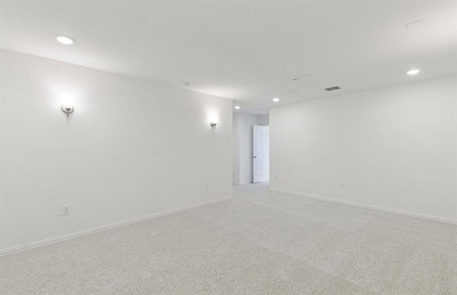 Optional media room on second level