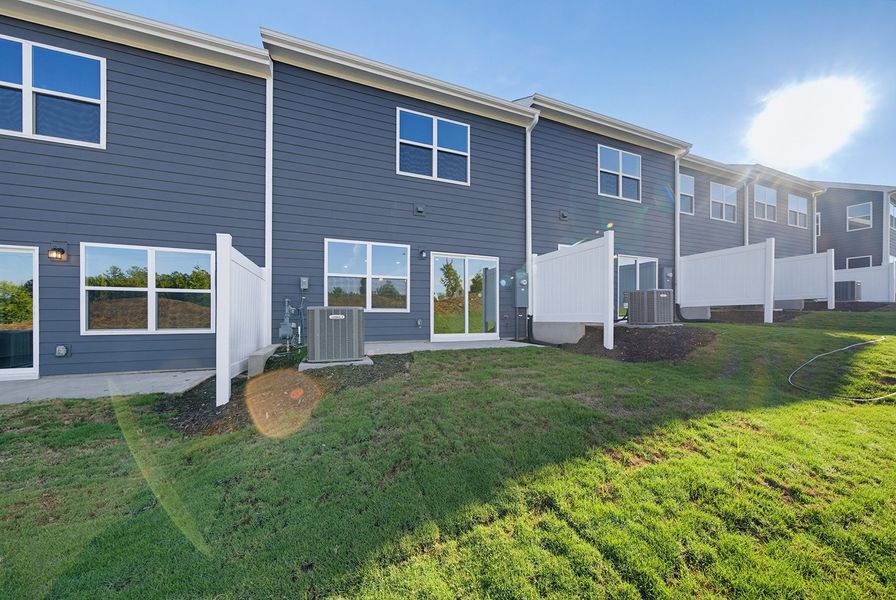 Exterior details and patio area of a home in Sweetbrier, Durham (Image 20).