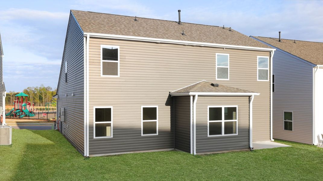 Exterior details and patio area of a home in Benjamin's Grove, Woodruff (Image 3).