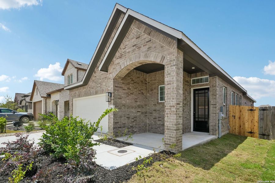 Exterior details and patio area of a home in Legacy at Lake Dunlap, New Braunfels (Image 2). Exterior details and patio area of a home in Legacy at Lake Dunlap, New Braunfels (Image 2).