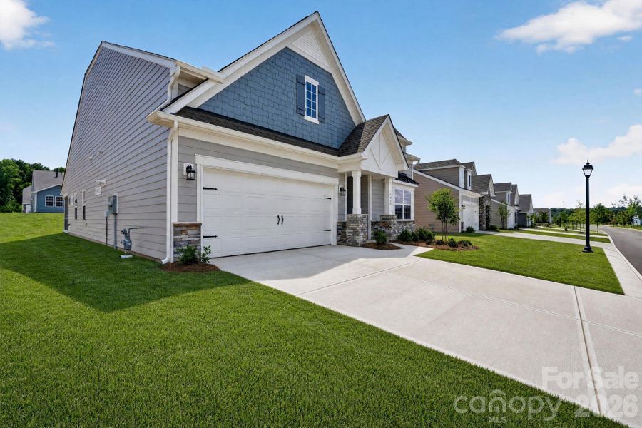 Front exterior of a new home in Roselyn, Lancaster, SC, highlighting curb appeal (Image 17). Front exterior of a new home in Roselyn, Lancaster, SC, highlighting curb appeal (Image 17).