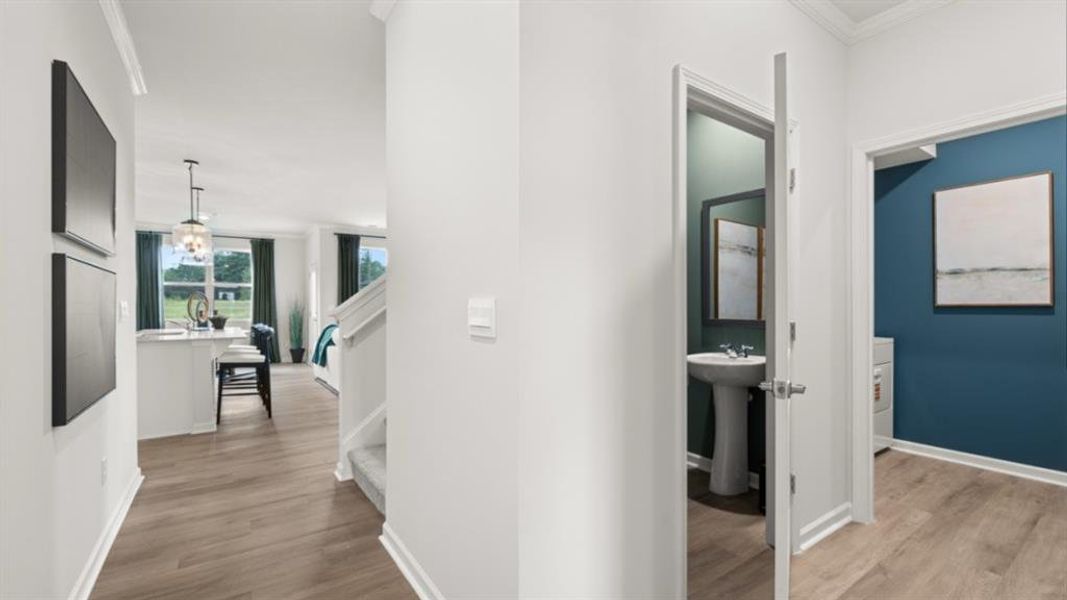 Furnished interior view inside a new home in Fairway 17 at Mirror Lake, Villa Rica (Image 15).