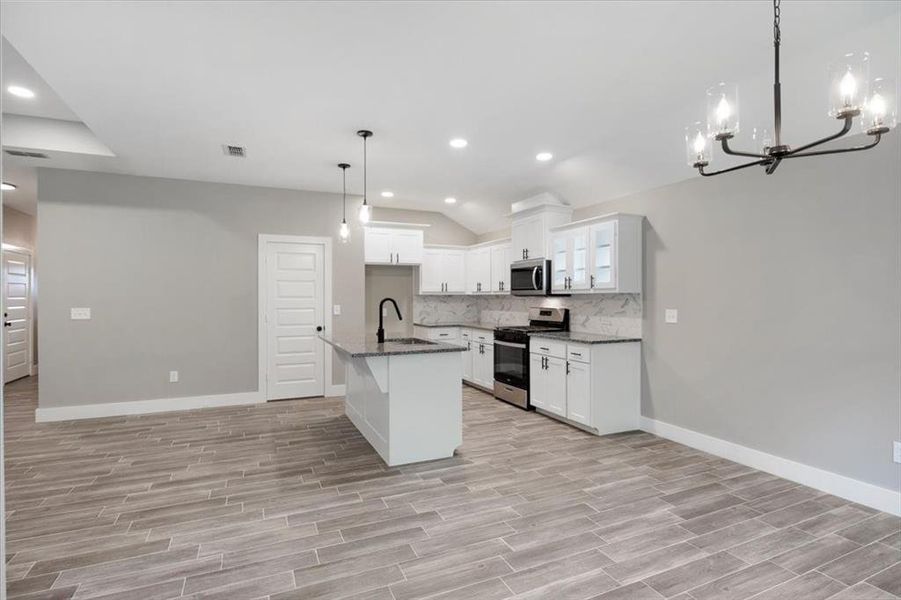 Furnished interior view inside a new home in , Lindale (Image 6). Furnished interior view inside a new home in , Lindale (Image 6).