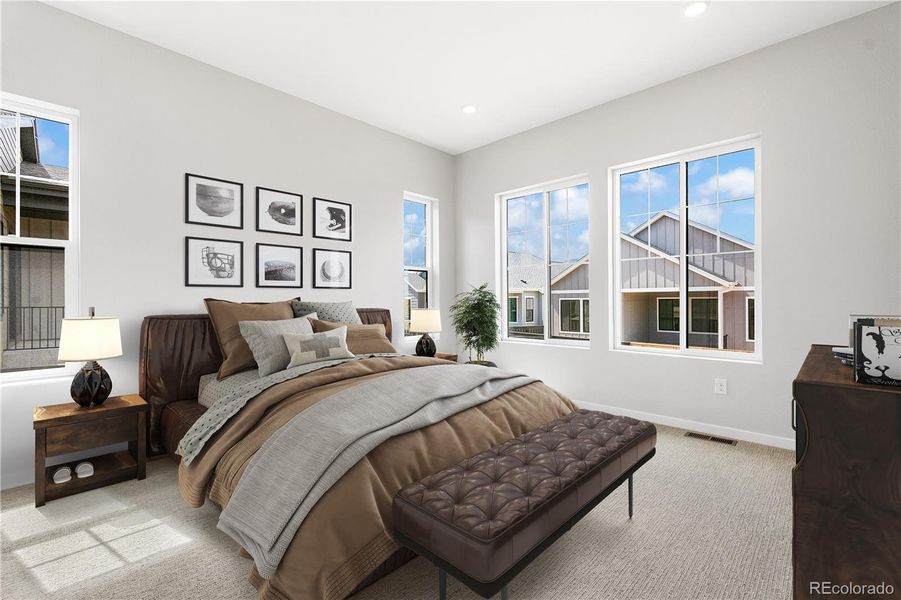 Furnished interior view inside a new home in Horizon at Solstice, Littleton (Image 7).