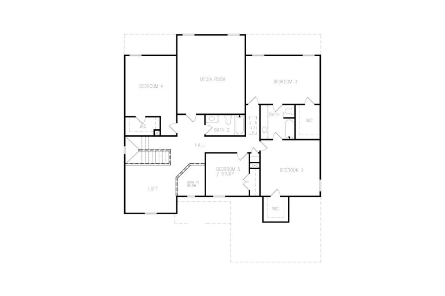 2D floor plan layout for the Lauren II by DRB Homes in Saddleridge, Senoia, GA (Image 4). 2D floor plan layout for the Lauren II by DRB Homes in Saddleridge, Senoia, GA (Image 4).