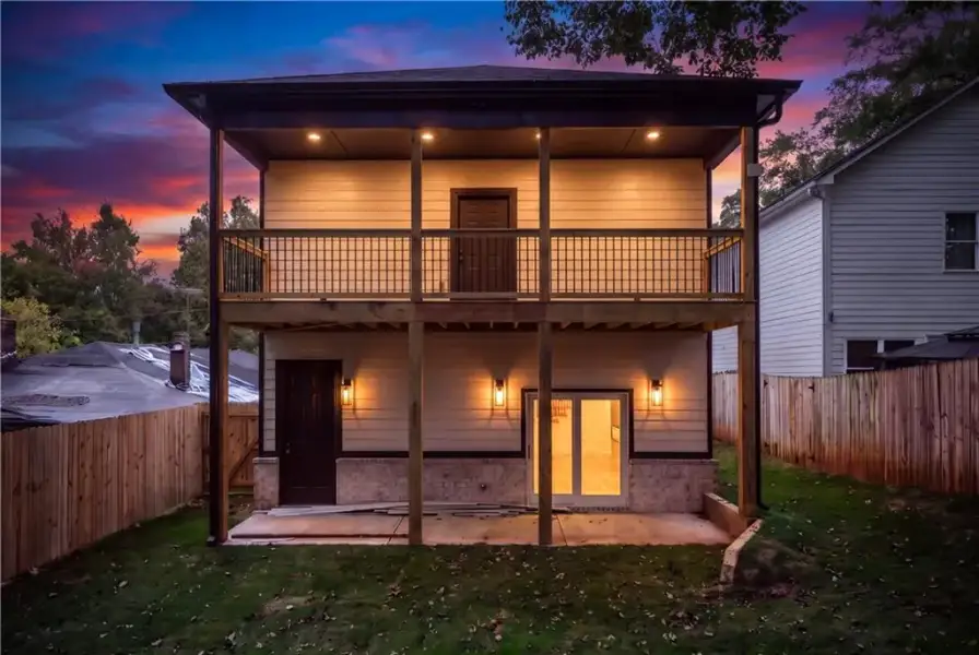 Exterior details and patio area of a home in , Atlanta (Image 28).