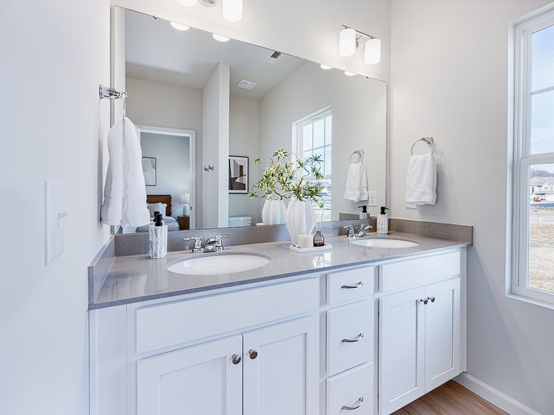 Representative furnished interior of a home built from the Gaston by Brookline Homes in The Crossing at Cramerton Mills, Gastonia (Image 10).