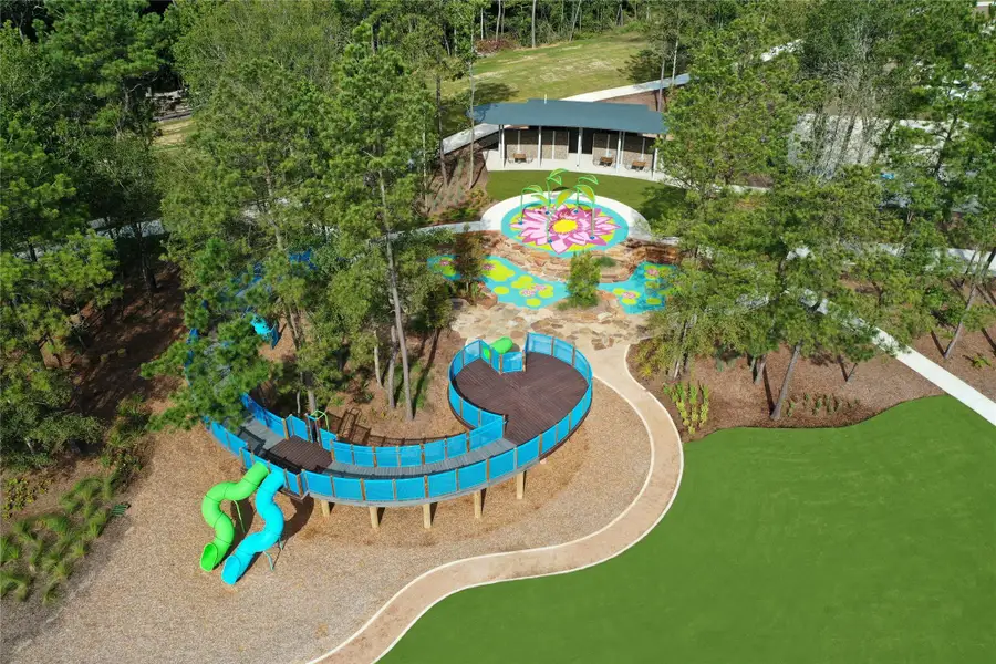 View of the Playground and Splash Pad at ARTAVIA.