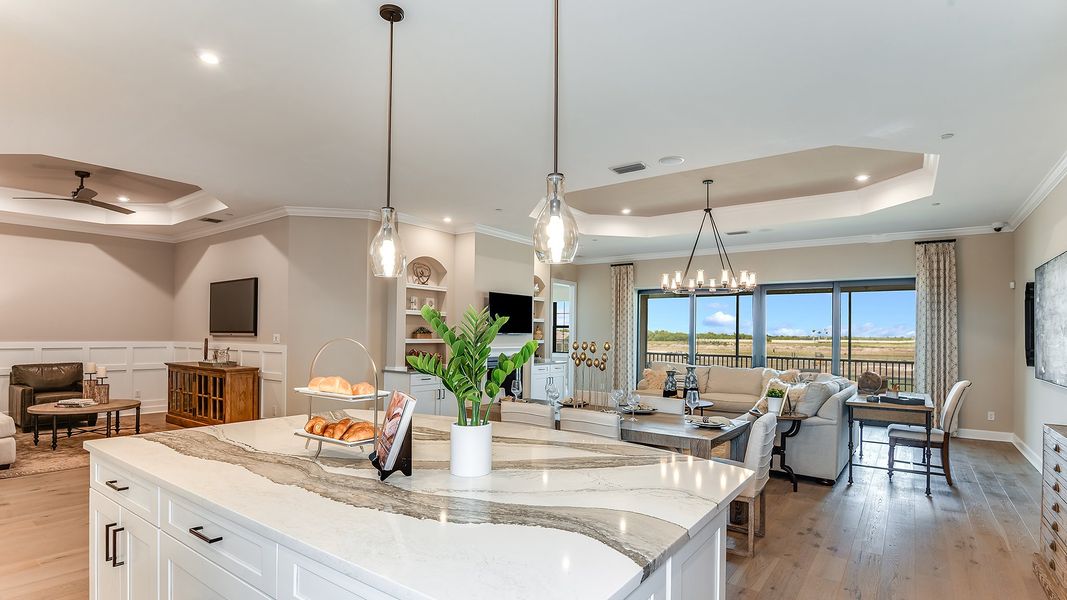 Furnished interior view inside a new home in Esplanade by the Islands Coach Homes, Naples (Image 9).
