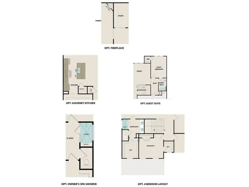 2D floor plan layout of this home in Woods Crossing, Gallatin, TN (Image 7).