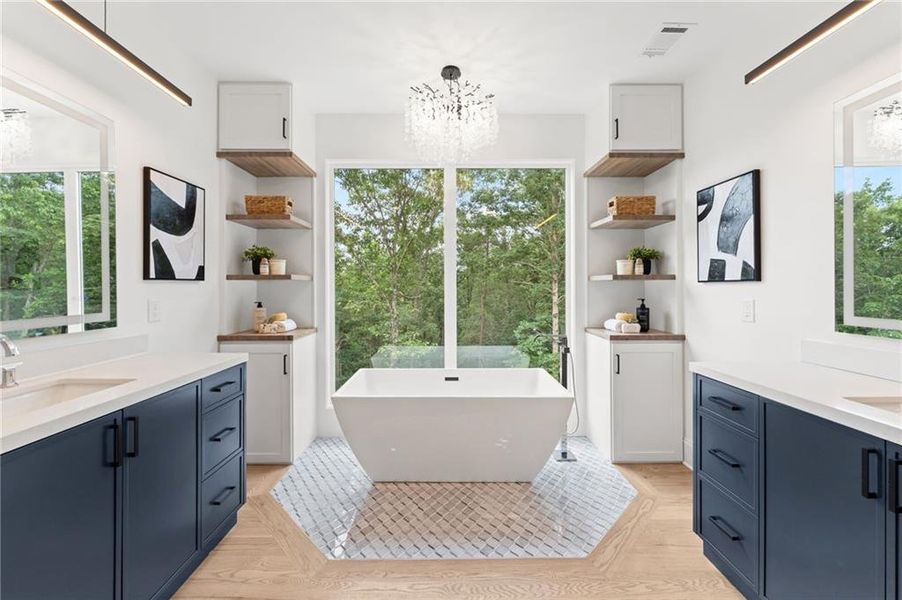 Furnished interior view inside a new home in , Dawsonville (Image 22).