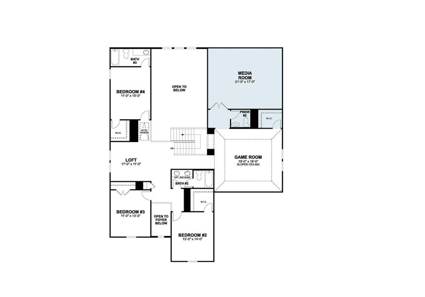 2D floor plan layout of this home in Barksdale, Leander, TX (Image 5).