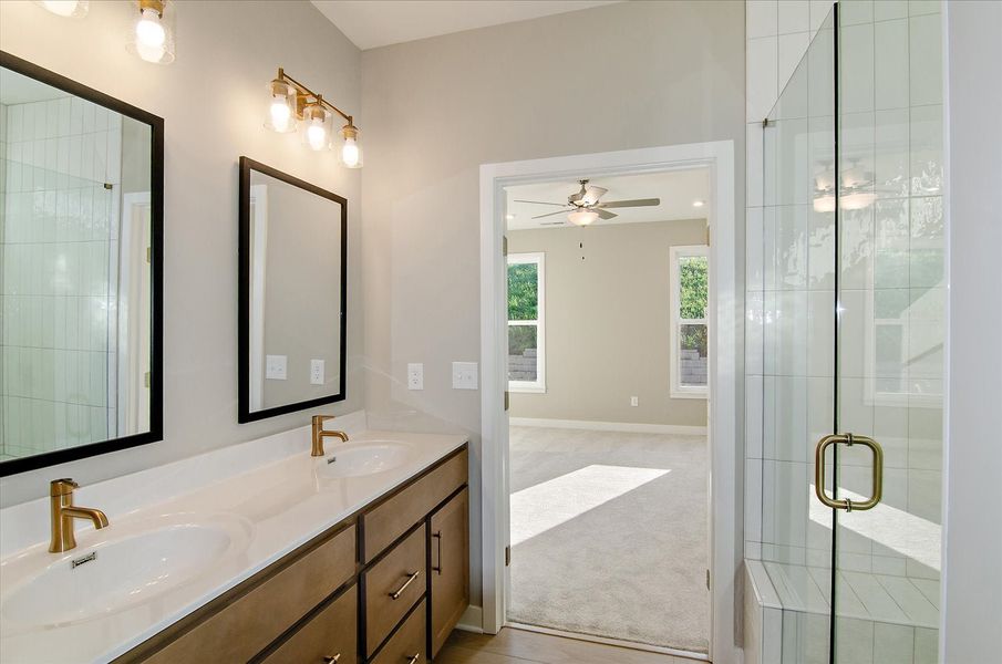 Representative furnished interior of a home built from the Amelia by Fischer Homes in Easton Park, Dallas (Image 10).