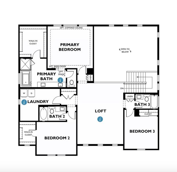 2D floor plan layout for the Plan 5016 Phase 2 by Shea Homes in Emblem at Aloravita, Peoria, AZ (Image 4).