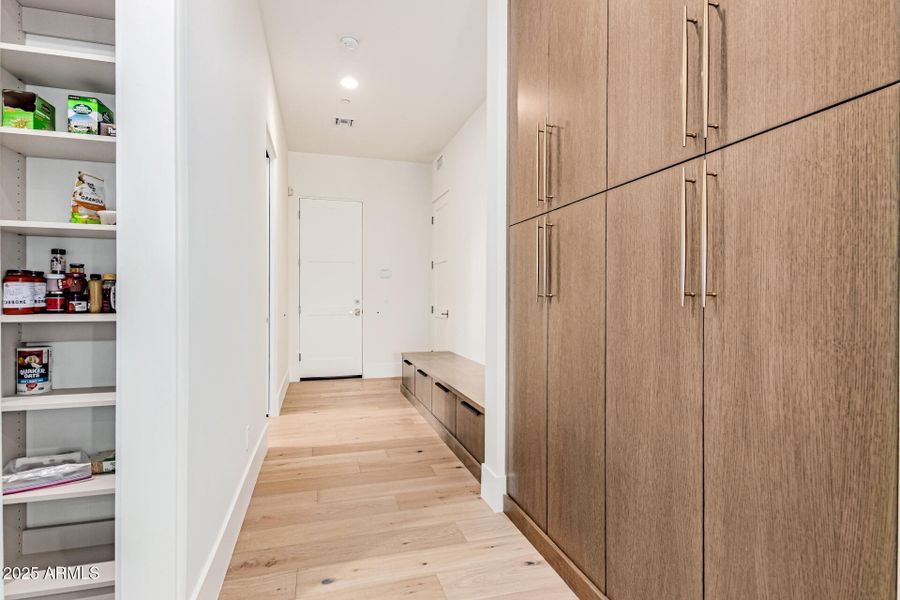 Garage entry built-ins Garage entry built-ins