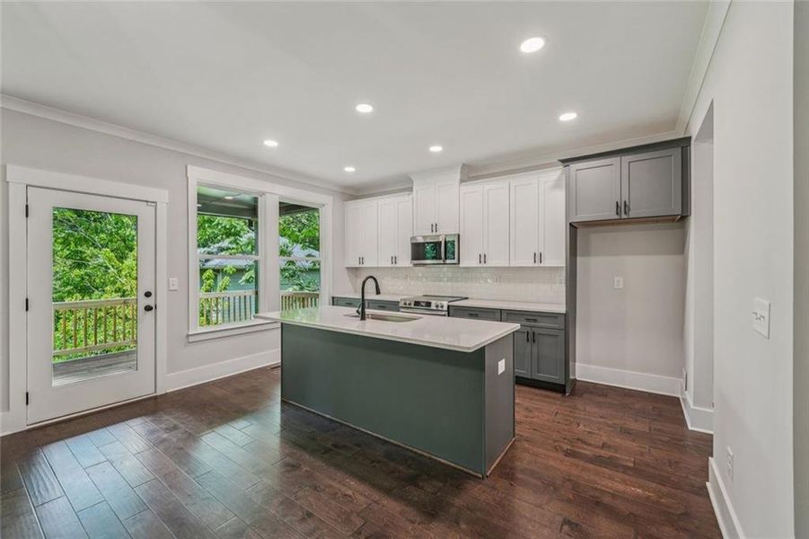Furnished interior view inside a new home in , Atlanta (Image 8). Furnished interior view inside a new home in , Atlanta (Image 8).