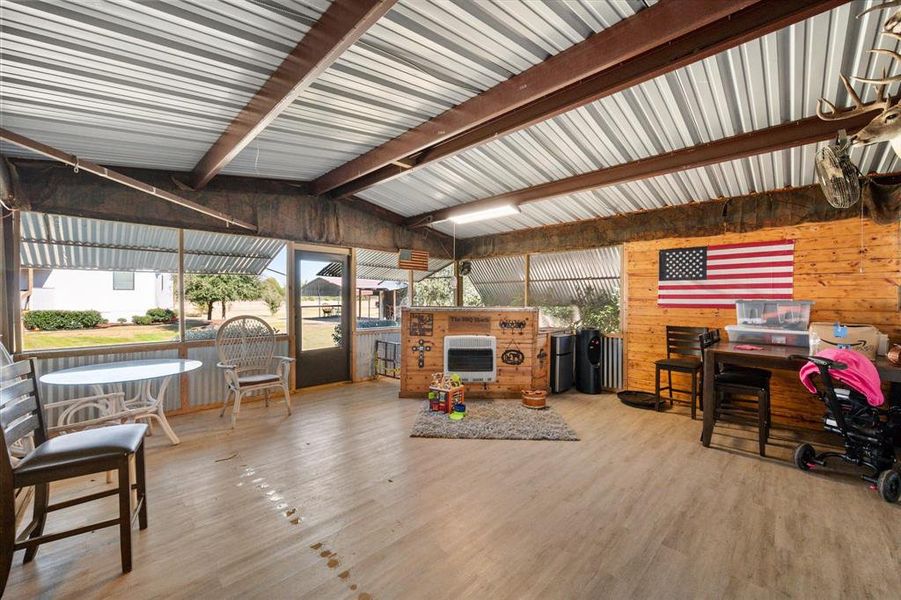 Gameroom featuring heating unit Gameroom featuring heating unit