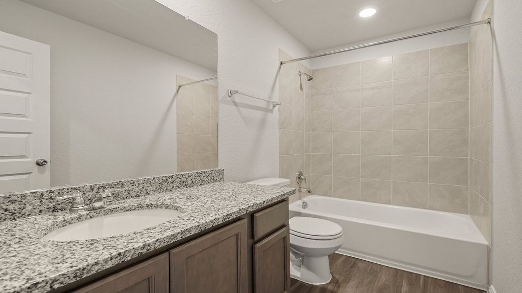 Furnished interior view inside a new home in Hunters Ranch, San Antonio (Image 8).