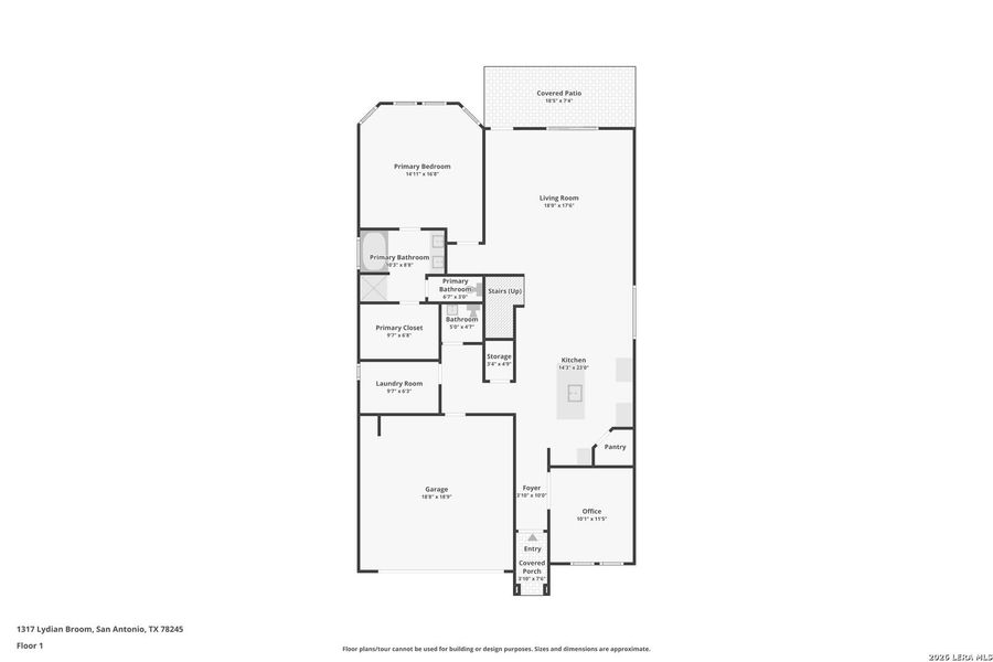 2D floor plan layout of this home in Arcadia Ridge - Premier Series, San Antonio, TX (Image 7).
