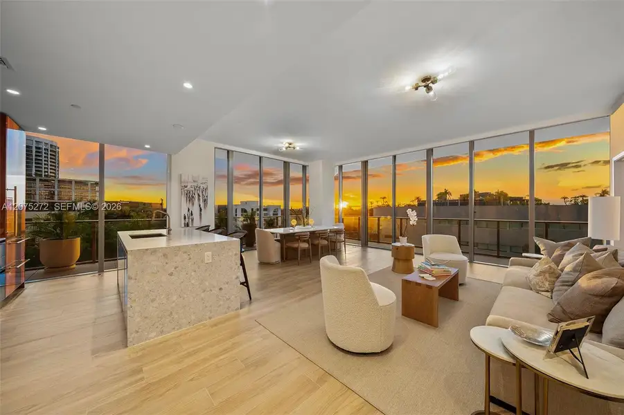 Living Room at Sunset Living Room at Sunset