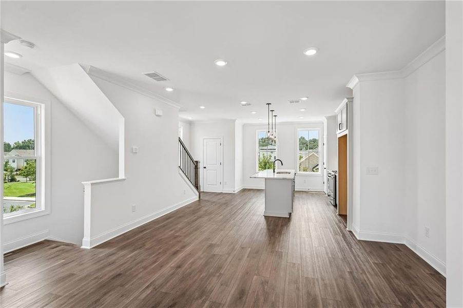 Spacious, unfurnished interior of a new home in Millcroft Townhomes, Buford (Image 42). Spacious, unfurnished interior of a new home in Millcroft Townhomes, Buford (Image 42).