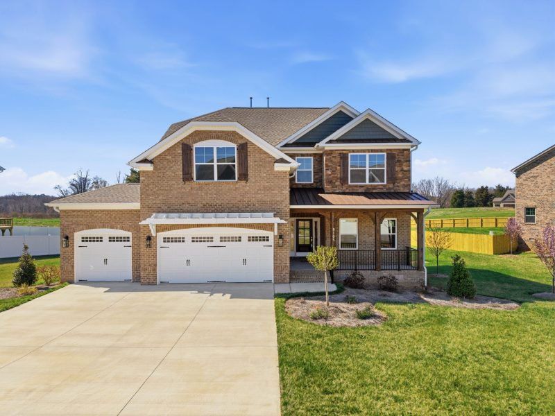 Representative exterior photo of a completed home built from the Fairfield Lux by Keystone Homes NC in Weybridge, Burlington, NC (Image 34).