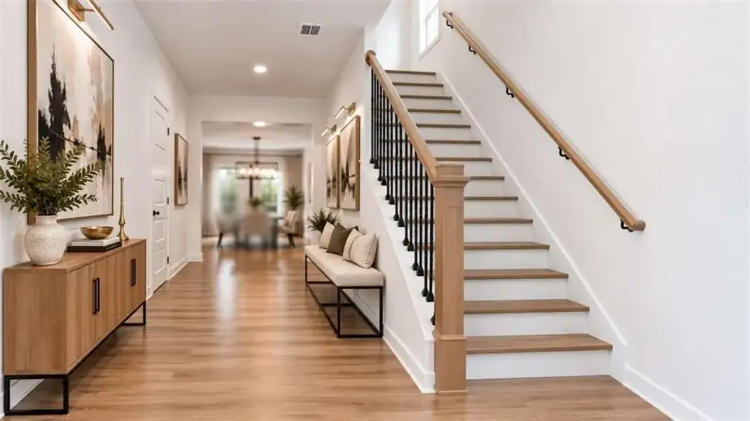 Furnished interior view inside a new home in , Marietta (Image 7). Furnished interior view inside a new home in , Marietta (Image 7).