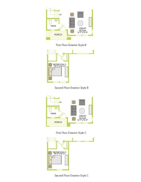 2D floor plan layout for the Frost by Tri Pointe Homes in Paley Park at Easton Park, Austin, TX (Image 6). 2D floor plan layout for the Frost by Tri Pointe Homes in Paley Park at Easton Park, Austin, TX (Image 6).