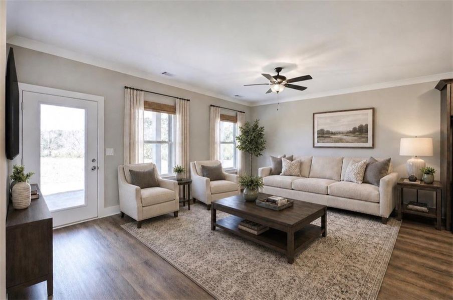 Furnished interior view inside a new home in , Cartersville (Image 6).