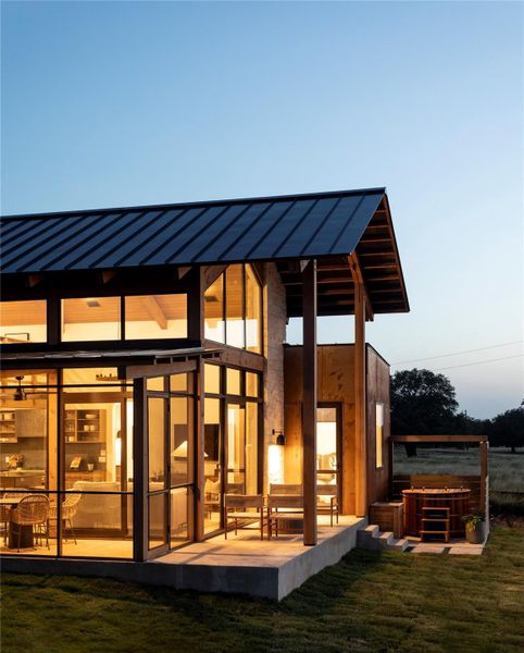 Close-up of interior finishes inside a home in Hye Springs Ranch, Hye (Image 16).