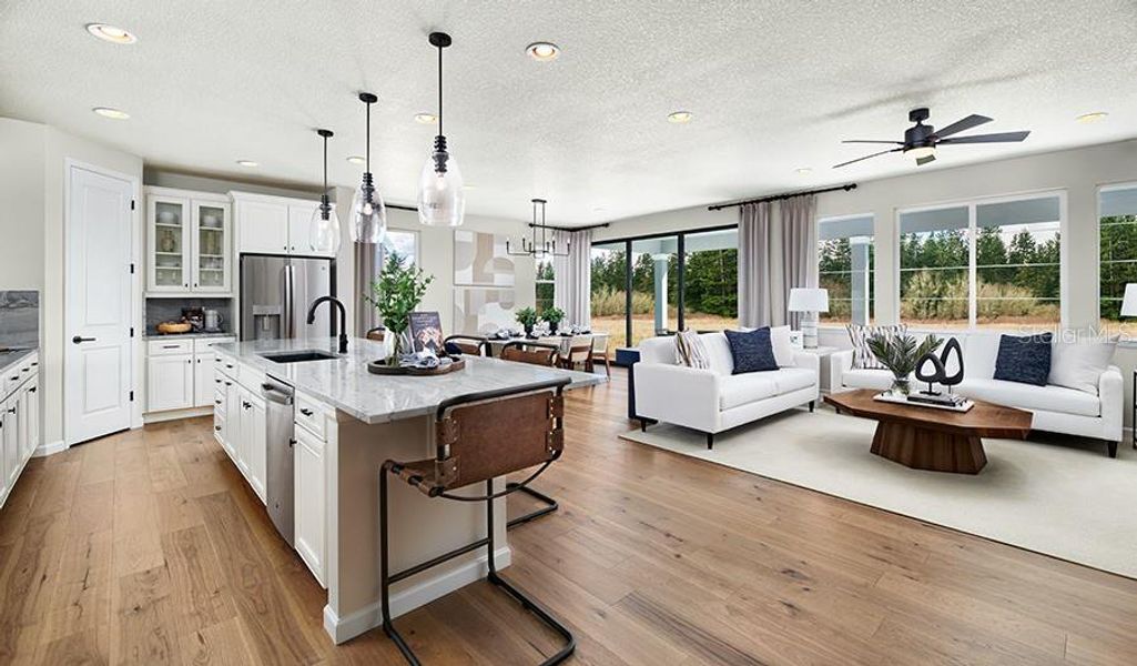 Furnished interior view inside a new home in Seasons at Aurora Oaks, Ocala (Image 2).