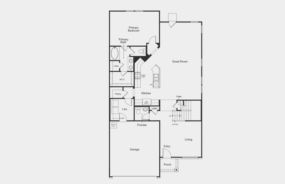 2D floor plan layout for the Plan 2968 by KB Home in Legend Heights - Sterling Collection, New Braunfels, TX (Image 4). 2D floor plan layout for the Plan 2968 by KB Home in Legend Heights - Sterling Collection, New Braunfels, TX (Image 4).
