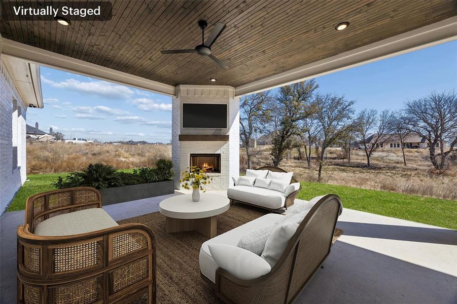 Exterior details and patio area of a home in , Azle (Image 4).