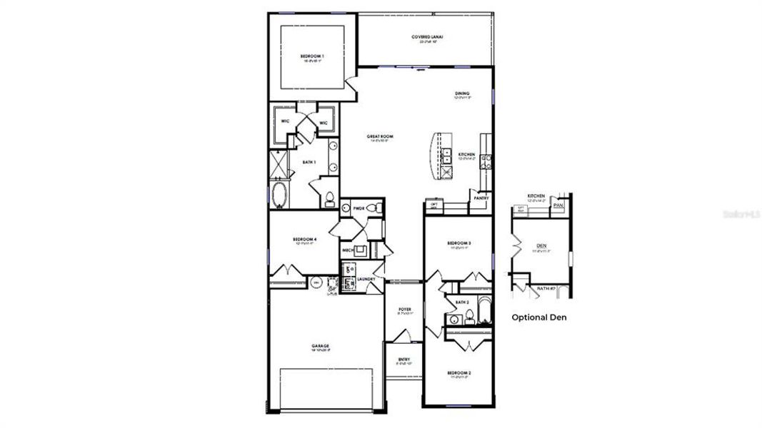 2D floor plan layout of this home in Briarwood, Alachua, FL (Image 3).