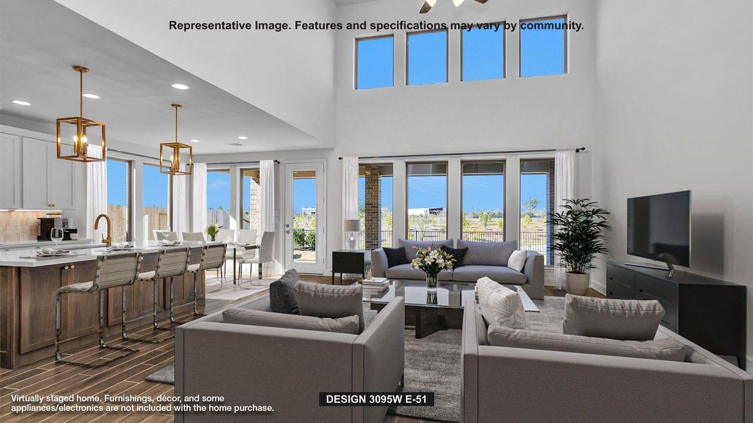 Furnished interior view inside a new home in Cross Creek West, Fulshear (Image 3).