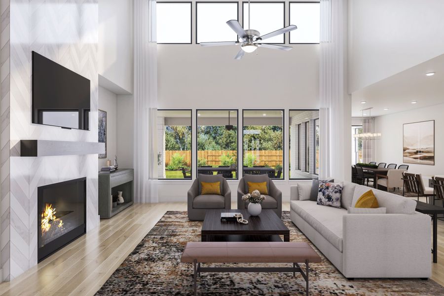Representative furnished interior of a home built from the Salerno by Tri Pointe Homes in The Estates at James Lane, Fulshear (Image 9).