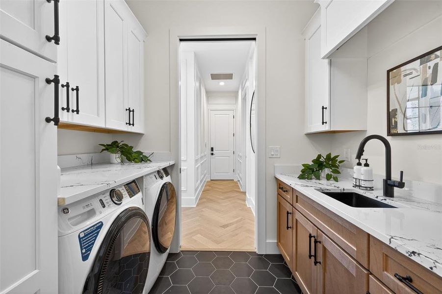 Furnished interior view inside a new home in Wild Blue at Waterside, Sarasota (Image 56).
