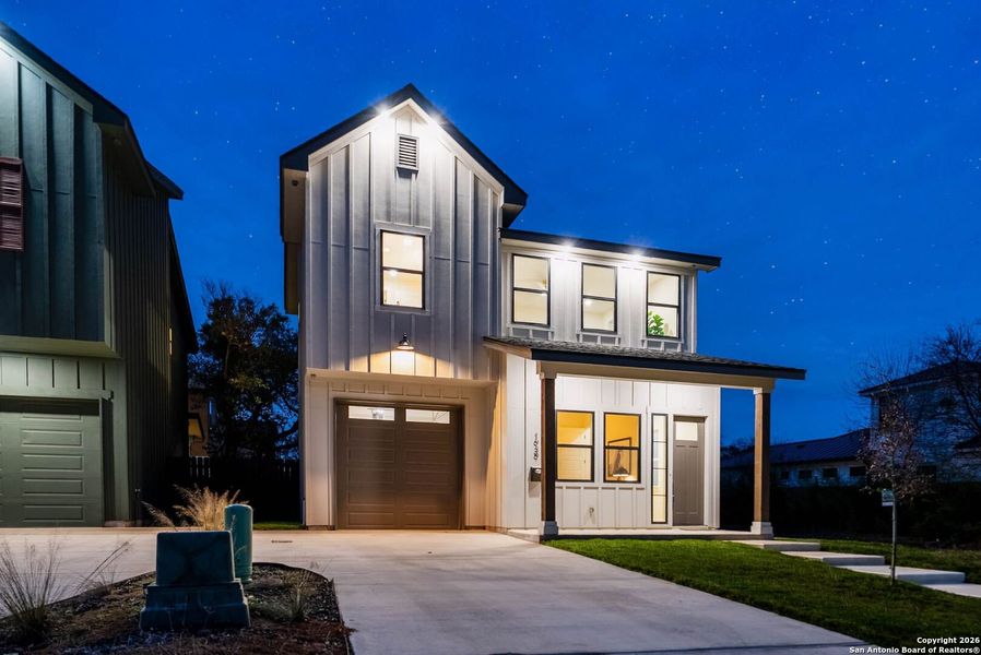 Front exterior of a new home in , San Antonio, TX, highlighting curb appeal (Image 21).
