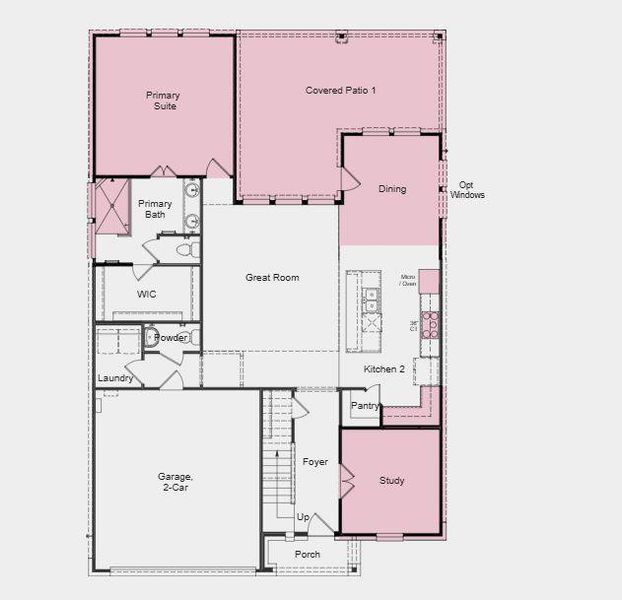 Structural options added include: Gourmet kitchen, study in place of formal dining, sliding glass door at gathering room, walk-in shower at primary shower, and extended primary suite, casual dining, and covered outdoor patio. Structural options added include: Gourmet kitchen, study in place of formal dining, sliding glass door at gathering room, walk-in shower at primary shower, and extended primary suite, casual dining, and covered outdoor patio.