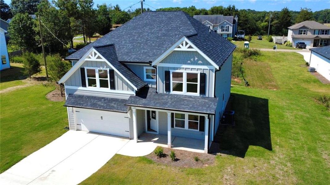 Front exterior of a new home in , Lavonia, GA, highlighting curb appeal (Image 2). Front exterior of a new home in , Lavonia, GA, highlighting curb appeal (Image 2).