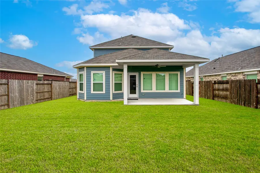 Tranquility extends to the covered patio. Tranquility extends to the covered patio.