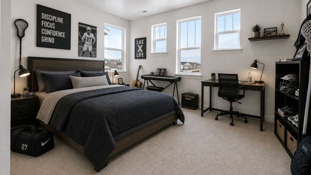 Furnished interior view inside a new home in Dillon Pointe - Journey, Broomfield (Image 38).