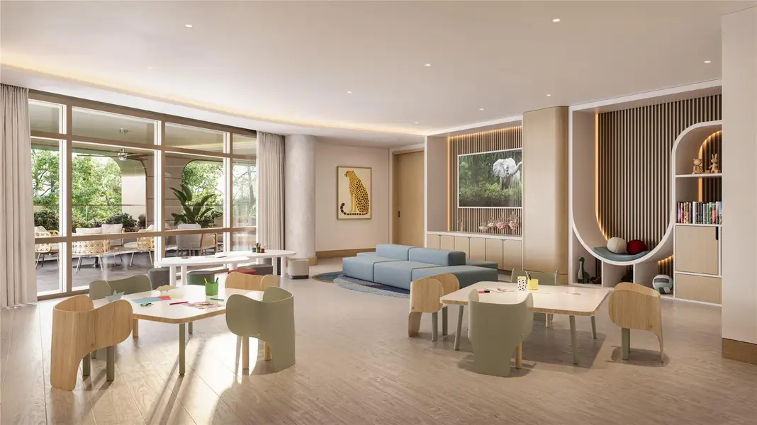 Additionally located on the Arcade level is the bright and serene children's activity room.