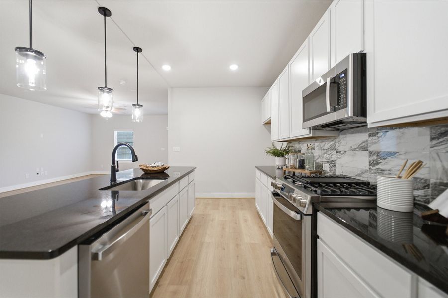 Furnished interior view inside a new home in Massey Oaks, Pearland (Image 10).