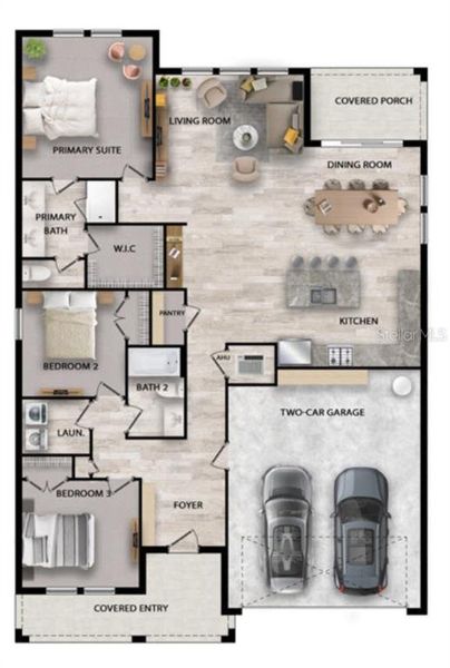 2D floor plan layout of this home in , North Port, FL (Image 4).